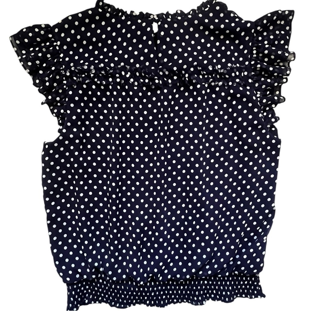 1. State Navy and White Polka Dot Blouse NWOT XL - Picture 6 of 8